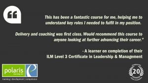 "This has been a fantastic course for me, helping me to understand key roles I needed to fulfil in my position. Delivery and coaching was first class. Would recommend this course to anyone looking at further advancing their career."