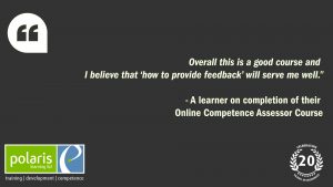 "Overall this is a good course and I believe that 'how to provide feedback' will serve me well."