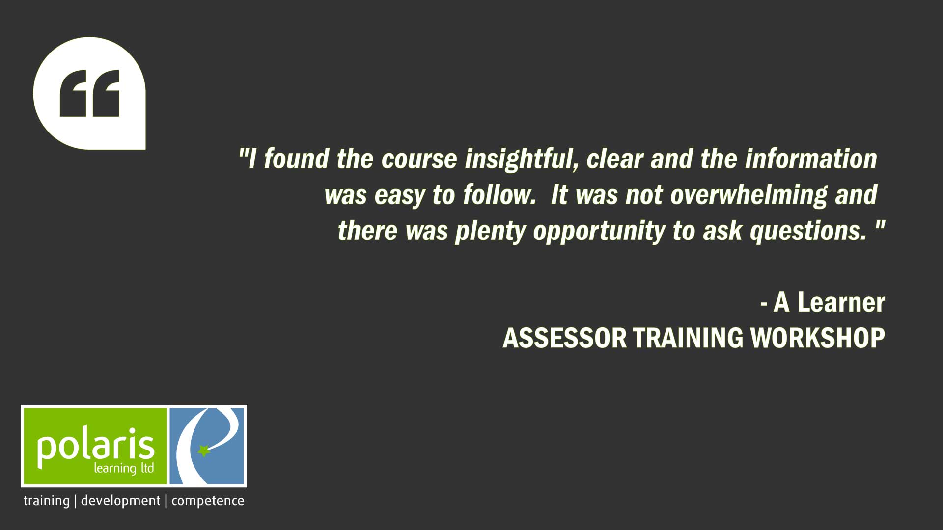 Assessor Training Workshop Quote